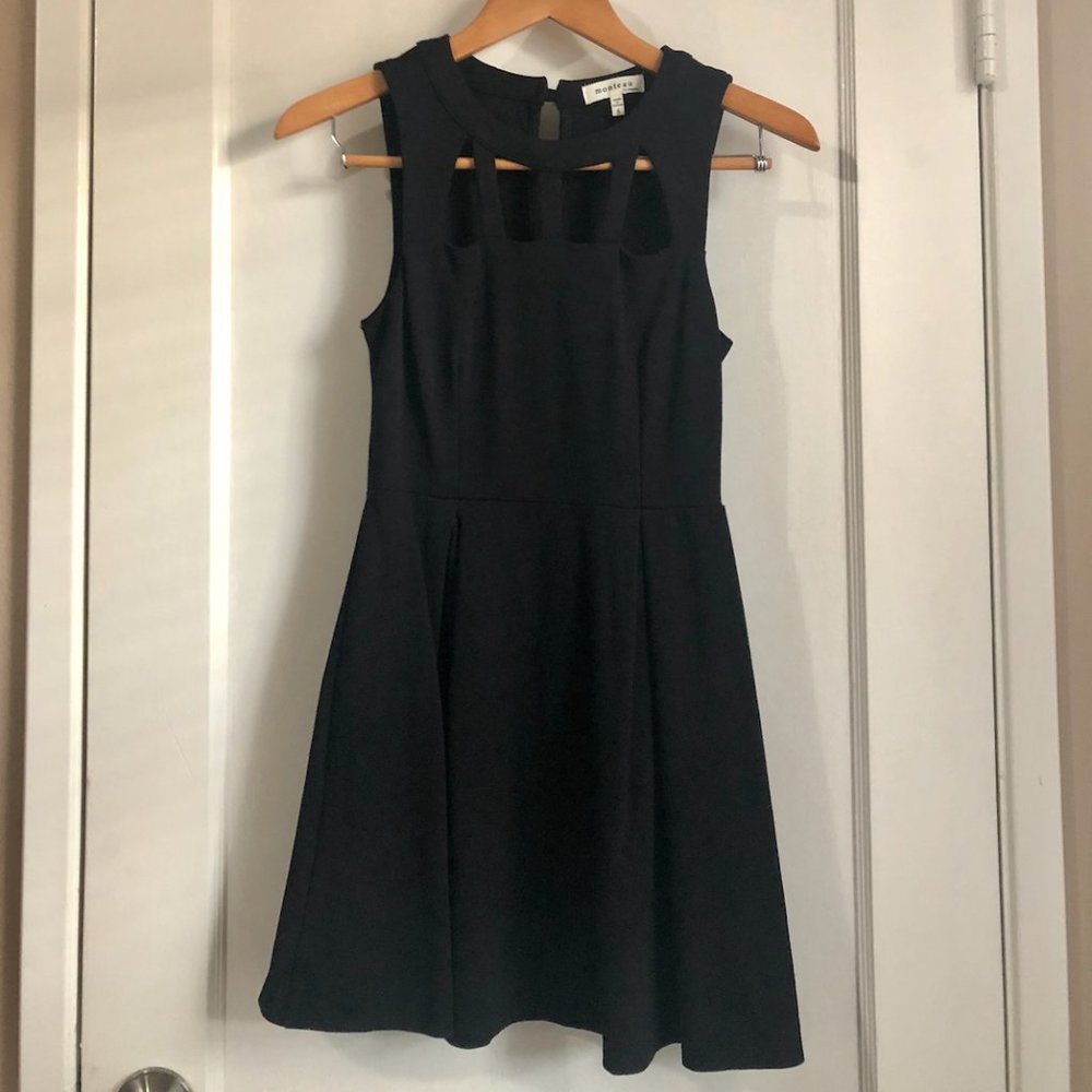 Black Cutout A-Line Dress